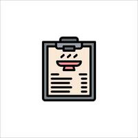 A clipboard with a paper with a check mark on it vector