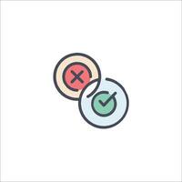 A line icon of two check marks vector