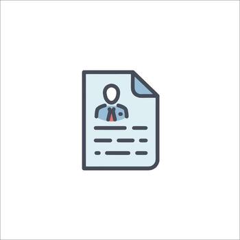 A man with a tie on a paper document icon vector