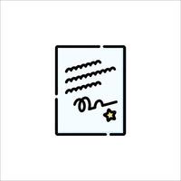 A document with a star on it vector
