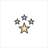 Five stars icon on white background vector