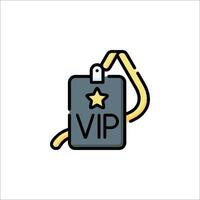 A vip badge with a star on it vector