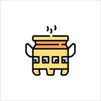 A pot with a pot of water on it vector