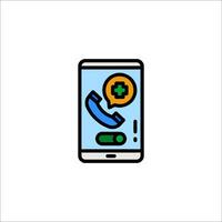 A phone with a phone call icon vector