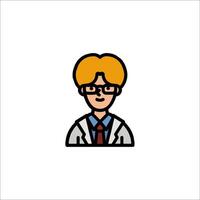 A man in a suit and tie icon vector