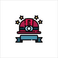 A red hat with stars on it vector