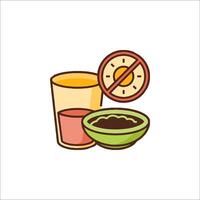A cup of coffee and a bowl of cereal vector