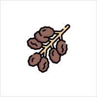 Coffee beans on a branch icon vector