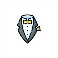 A tuxedo with a bow tie on it vector