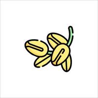 A coffee bean icon on a white background vector