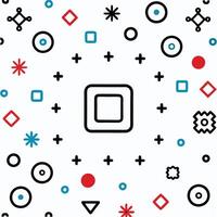 a square with a circle and other shapes vector