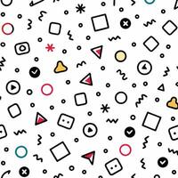 a pattern with various shapes and symbols vector
