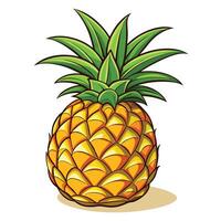 a cartoon pineapple on a white background vector