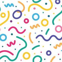 a colorful pattern with circles and lines vector