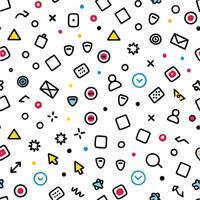 a colorful pattern with various icons and symbols vector