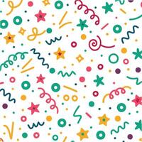 a colorful pattern with stars and other shapes vector