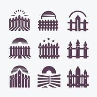 Iron Shield Fencing collection logo vector