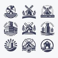 Natures Grain Mill collection logo vector