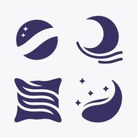 Cozy Rest Pillow Sleep Logo vector