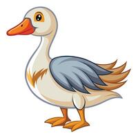 cartoon duck on white background vector