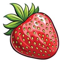 a strawberry is shown on a white background vector