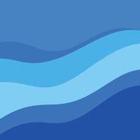 Abstract wavy background in shades of blue. vector