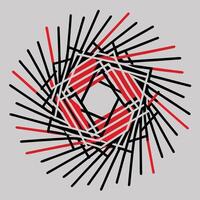 Abstract design with intersecting lines and geometric shapes. vector