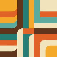 Vibrant Retro Geometric Pattern Design for Modern Decor. vector