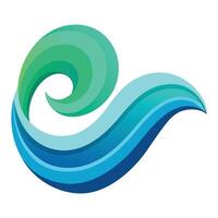 Abstract Wave Design in Vibrant Teal and Green. vector
