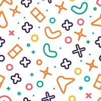 a colorful pattern with various shapes and symbols vector