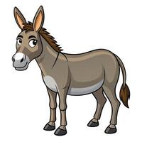 a cartoon donkey standing on a white background vector