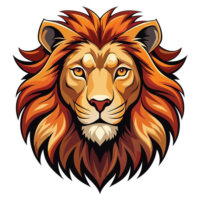lion head illustration 53947910 Vector Art at Vecteezy