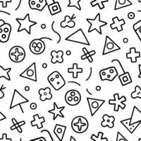 a black and white pattern with various symbols vector