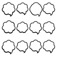 a set of speech bubbles with different shapes vector