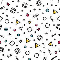 seamless pattern with geometric shapes and colors vector