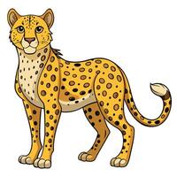 illustration of a cartoon cheetah vector