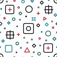 a colorful pattern with squares and circles vector