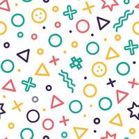 90s retro seamless pattern illustration vector