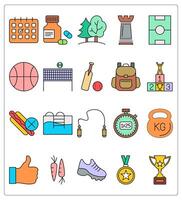 A set of 20 health icons as appointment, medicine, trees vector