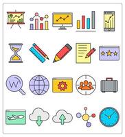 A set of 20 seo icons as board analysis, analysis, online analytic vector