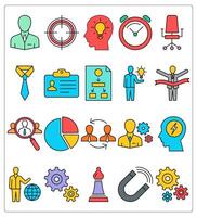 A set of 20 business icons as manager, focus, business idea vector
