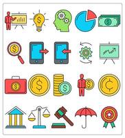 A set of 20 business icons as business presentation, idea, business management vector