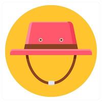 Camping Hat and hiking icon concept vector