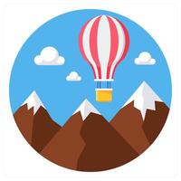 Parachute and fight icon concept vector