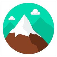 Hills and beach icon concept vector