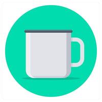 Cup and hot icon concept vector