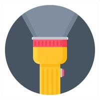 Torch and light icon concept vector
