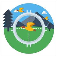 Bird hunting and game icon concept vector