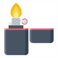 Lighter and spark icon concept vector