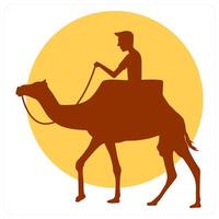 Desert and cactus icon concept vector